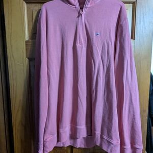Vineyard Vines Pink Quarter-Zip Pullover XL